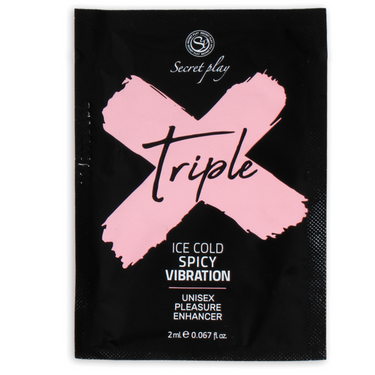 Gel stimolante unisex Triple X: effetto freddo, speziato e vibrazione
